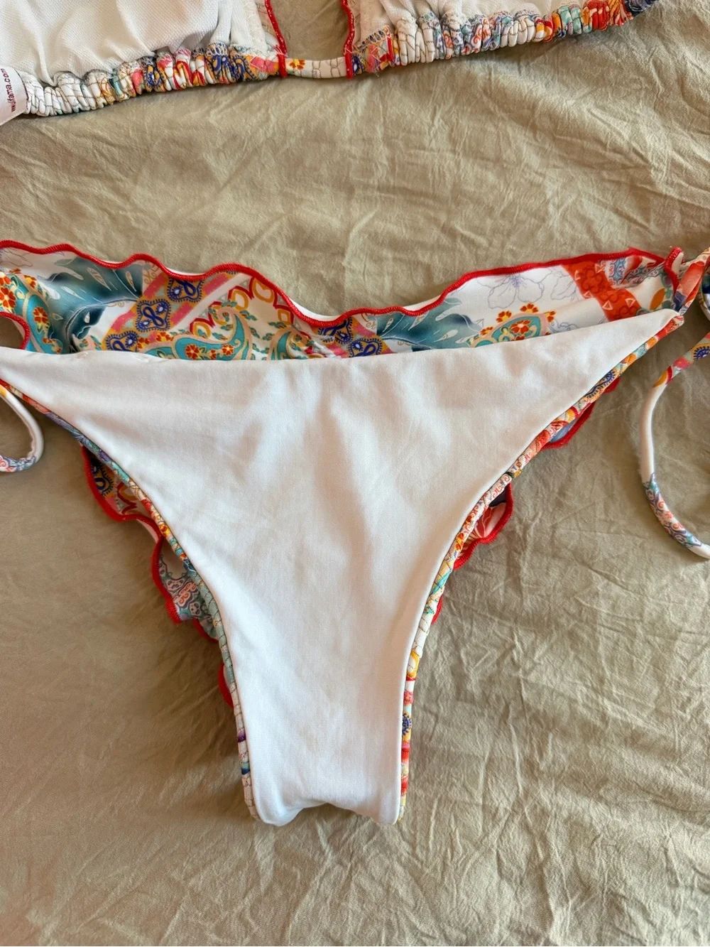 Luli Fama Floral Multicolor Triangle Bikini - Picture 9 of 12